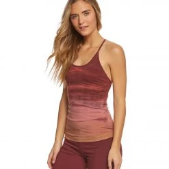 Hard Tail Freestyle Yoga Bra Tank Top Red/Pink Rainbow Horizon CLOTHING