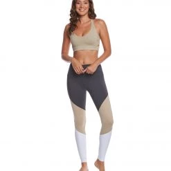 Onzie Wrap Yoga Sports Bra Taupe Combo CLOTHING