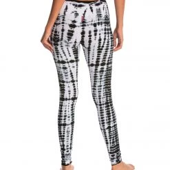 CLOTHING Hard Tail Flat Waist Cotton Ankle Yoga Leggings Black/White Lizard