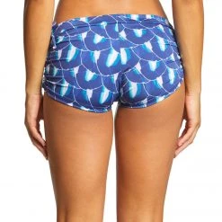 Onzie Side String Yoga Shorts Blue Geode