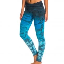 Hard Tail Flat Waist Cotton Ankle Yoga Leggings Rainbow Horizon 34 CLOTHING