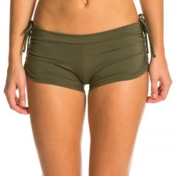 CLOTHING Onzie Side String Yoga Shorts Olive