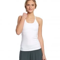 CLOTHING Hard Tail Freestyle Yoga Bra Tank Top White