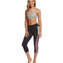 Onzie Wrap Yoga Sports Bra Stone Fishnet CLOTHING