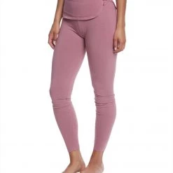 Hard Tail Flat Waist Cotton Ankle Yoga Leggings Dusty Rose CLOTHING