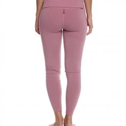 Hard Tail Flat Waist Cotton Ankle Yoga Leggings Dusty Rose CLOTHING