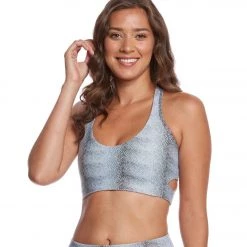 Onzie Wrap Yoga Sports Bra White Venom