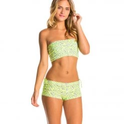 Onzie Side String Yoga Shorts Lime Z CLOTHING