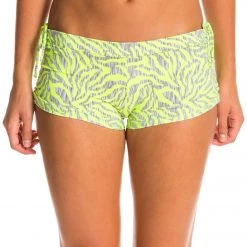 Onzie Side String Yoga Shorts Lime Z CLOTHING