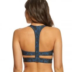 CLOTHING Onzie Wrap Yoga Sports Bra Navy Python