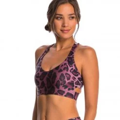 Onzie Wrap Yoga Sports Bra Purple Cheetah CLOTHING