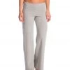 Hard Tail Contour Rolldown Wide Leg Yoga Pants Heather Gray