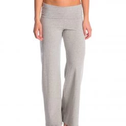Hard Tail Contour Rolldown Wide Leg Yoga Pants Heather Gray
