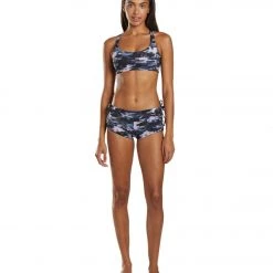 CLOTHING Onzie Side String Yoga Shorts Stormy Camo