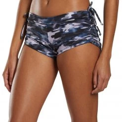 CLOTHING Onzie Side String Yoga Shorts Stormy Camo