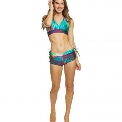 Onzie Side String Yoga Shorts Smoke And Mirror CLOTHING