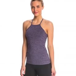 CLOTHING Hard Tail Open Air Yoga Bra Tank Top Navy Blue