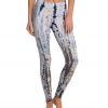 Hard Tail High Waisted Cotton Ankle Yoga Leggings Blue Lizard Ombre