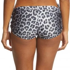 Onzie Side String Yoga Shorts Black/White Leopard CLOTHING