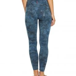 CLOTHING Hard Tail High Waisted Cotton Ankle Yoga Leggings Grey Blue Reverse Lava Wash