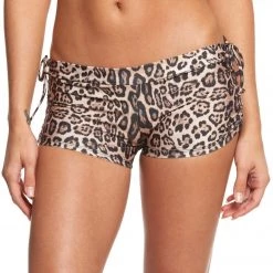 CLOTHING Onzie Side String Yoga Shorts Leopard