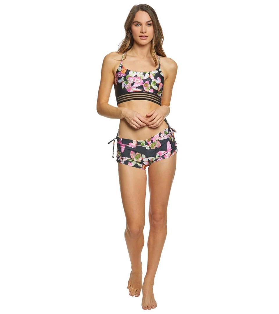 Onzie Side String Yoga Shorts Butterflies CLOTHING 6 Onzie Side String Yoga Shorts Butterflies CLOTHING