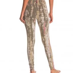 CLOTHING Hard Tail High Waisted Cotton Ankle Yoga Leggings Olive/Berry Lizard