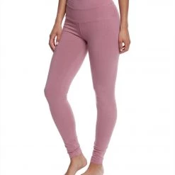 Hard Tail High Waisted Cotton Ankle Yoga Leggings Dusty Rose