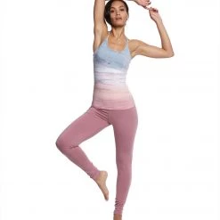 Hard Tail High Waisted Cotton Ankle Yoga Leggings Dusty Rose