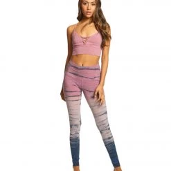 Hard Tail High Waisted Cotton Ankle Yoga Leggings Rose/Mauve Rainbow Horizon CLOTHING 12 Hard Tail High Waisted Cotton Ankle Yoga Leggings Rose/Mauve Rainbow Horizon CLOTHING