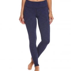 Manduka Essential Long Yoga Leggings Blue Melange CLOTHING