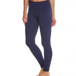 Manduka Essential Long Yoga Leggings Blue Melange CLOTHING 10 Manduka Essential Long Yoga Leggings Blue Melange CLOTHING