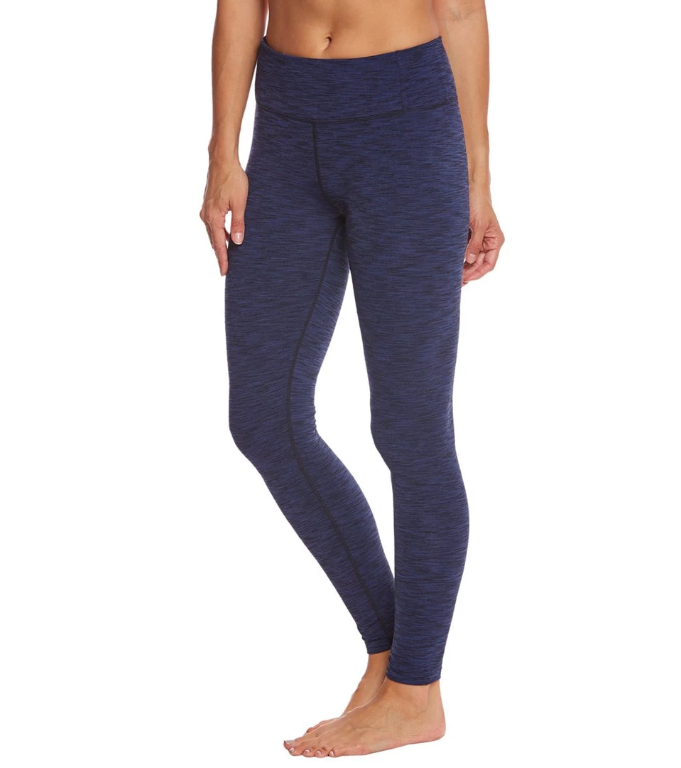 Manduka Essential Long Yoga Leggings Blue Melange CLOTHING 4 Manduka Essential Long Yoga Leggings Blue Melange CLOTHING