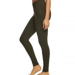 Manduka Essential Long Yoga Leggings Olivine Heather CLOTHING 10 Manduka Essential Long Yoga Leggings Olivine Heather CLOTHING
