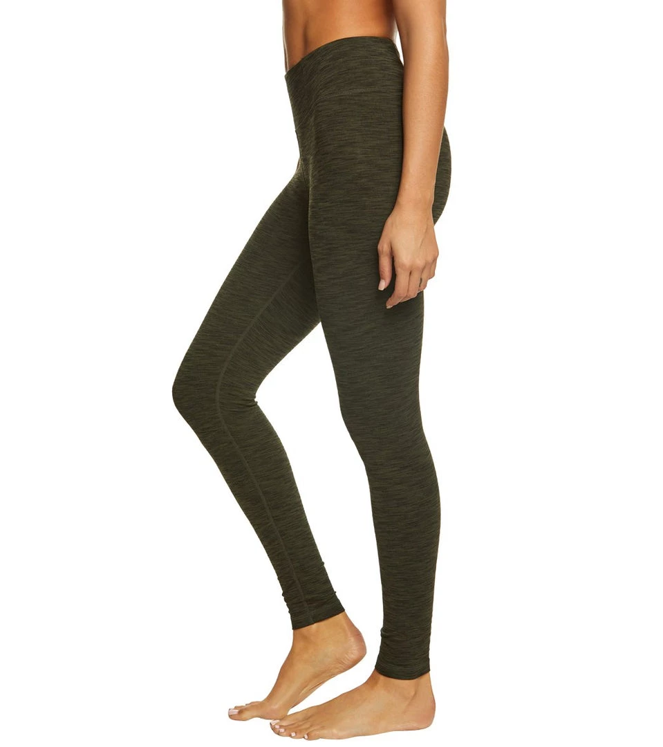 Manduka Essential Long Yoga Leggings Olivine Heather CLOTHING 4 Manduka Essential Long Yoga Leggings Olivine Heather CLOTHING