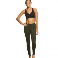 Manduka Essential Long Yoga Leggings Olivine Heather CLOTHING 12 Manduka Essential Long Yoga Leggings Olivine Heather CLOTHING