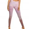 Hard Tail High Waisted Cotton Ankle Yoga Leggings Lavender Rainbow Horizon