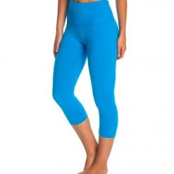 Beyond Yoga High Waisted Yoga Capris Aquatic Blue CLOTHING
