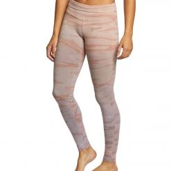 CLOTHING Hard Tail High Waisted Cotton Ankle Yoga Leggings White/Blue Rainbow Horizon