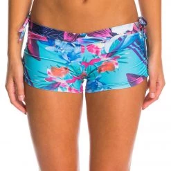 Onzie Side String Yoga Shorts Juicy Leaf