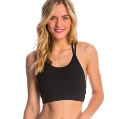 Hard Tail Double Cross Yoga Bra Black