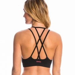 Hard Tail Double Cross Yoga Bra Black