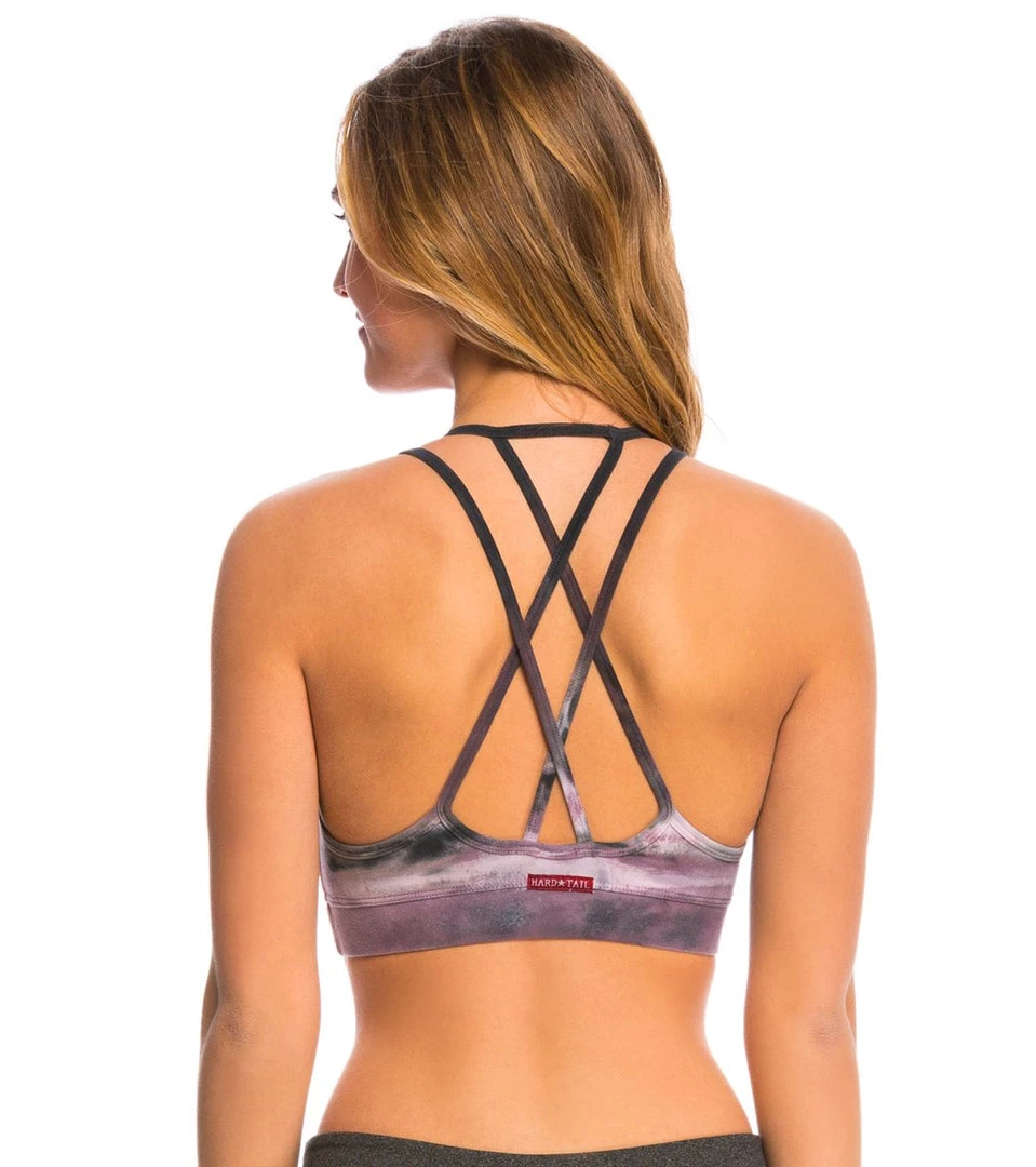 CLOTHING Hard Tail Double Cross Yoga Bra Black/Wine Rainbow Horizon 3 CLOTHING Hard Tail Double Cross Yoga Bra Black/Wine Rainbow Horizon