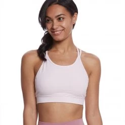 Hard Tail Double Cross Yoga Bra Blush