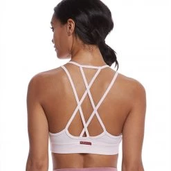 Hard Tail Double Cross Yoga Bra Blush