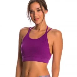 Hard Tail Double Cross Yoga Bra Orchid