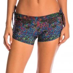 Onzie Side String Yoga Shorts Night Bright CLOTHING