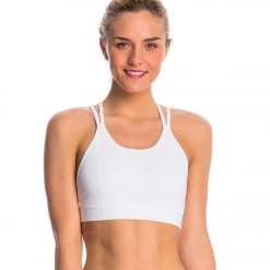 Hard Tail Double Cross Yoga Bra White CLOTHING