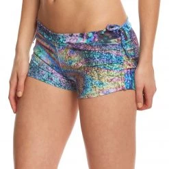 Onzie Side String Yoga Shorts Urban Rain CLOTHING