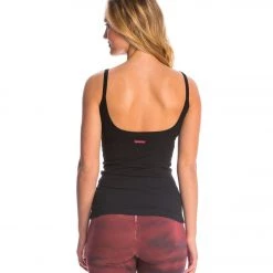 Hard Tail Scoop Back Yoga Tank Top With Bra Black